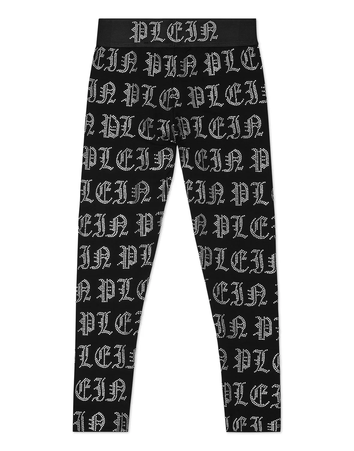 Детские леггинсы с декором стразами Gothic Plein Strass PHILIPP PLEIN, черный — фото 2