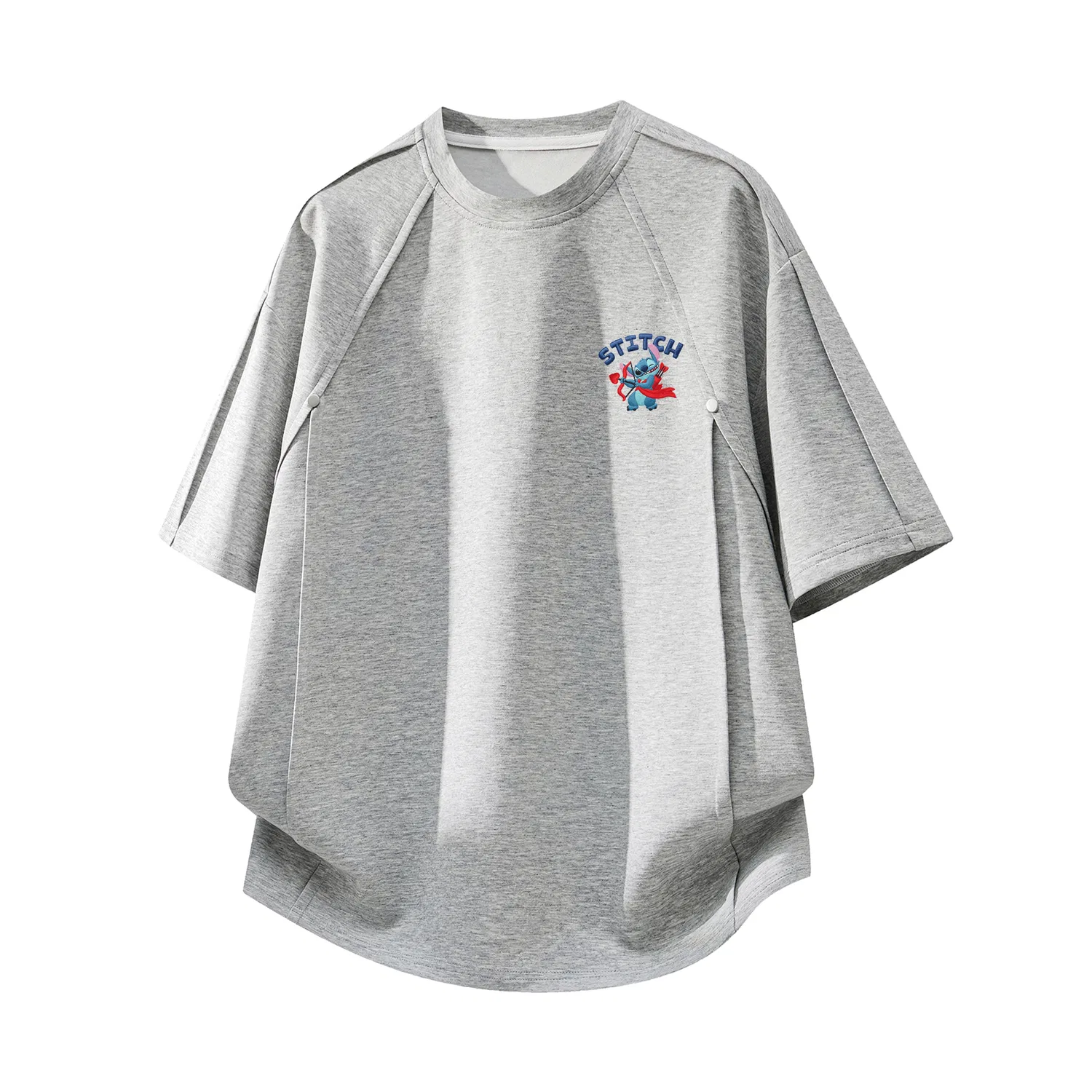 Детская футболка с принтом Disney, Unisex Crew Neck Moderate Other, Disney, Gray