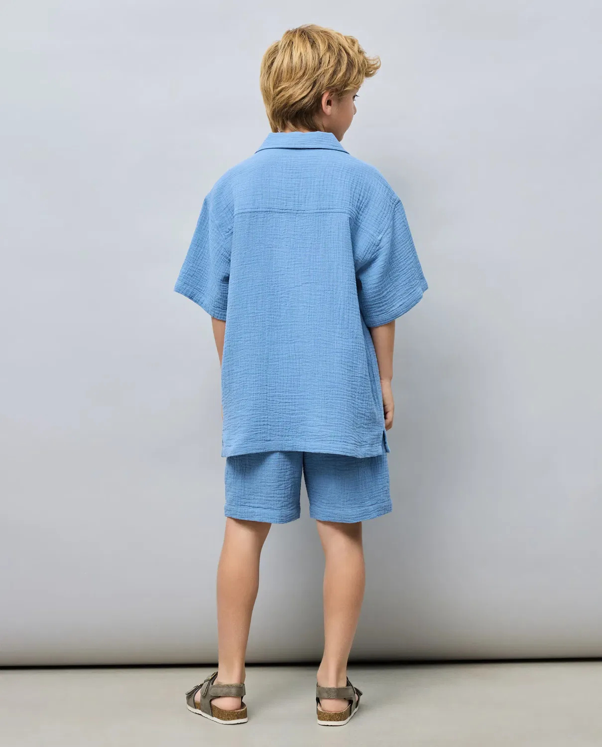 Детские шорты для мальчиков из двойной марли Kids El Corte Inglés, 400 Azul — фото 3