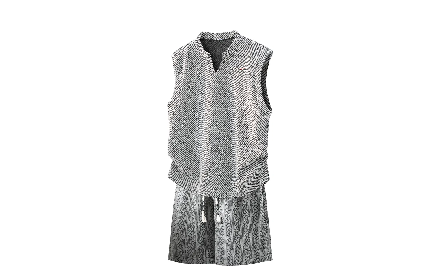Детский спортивный комплект с V-образным вырезом и нашивками, Fitness Sets Unisex V Neck Thin, WARRIOR