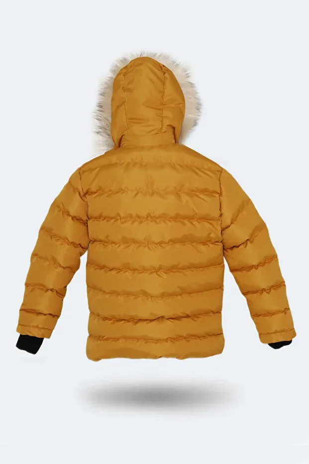 Детское зимнее пальто-пуховик для девочек Napoli i Slazenger, Yellow — фото 3