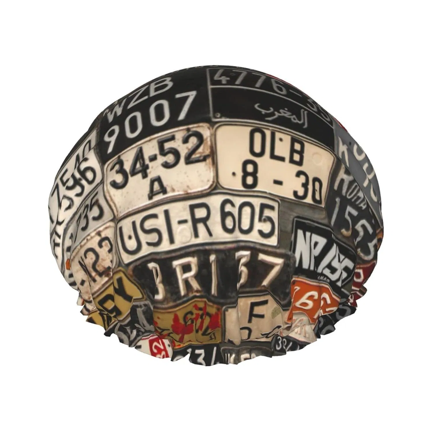 Old License Plate Printed Шапочка для душа TOMPPY
