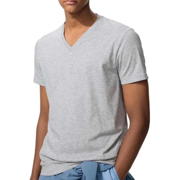 Футболка V-образный вырез, Uniqlo, Gray