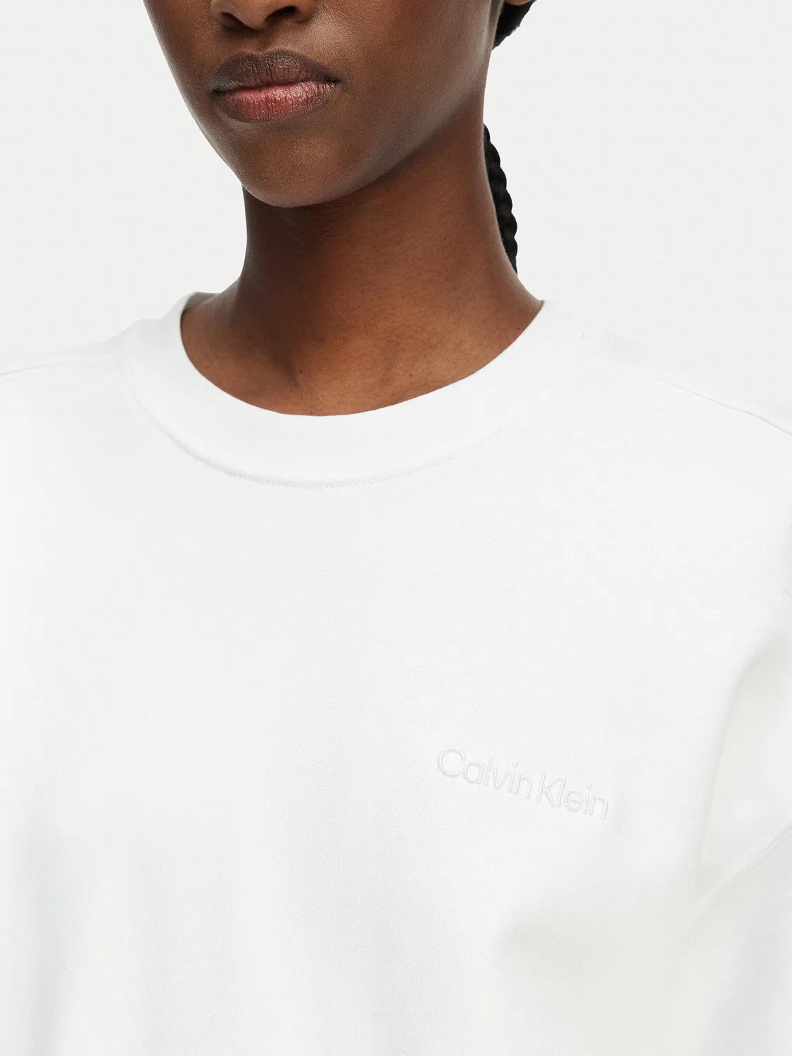 Женская толстовка стандартного кроя Calvin Klein, белый — фото 4