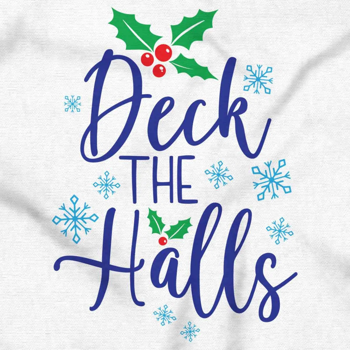 Детское боди с коротким рукавом Christmas Deck The Halls Snowflakes Brisco Brands, White — фото 2