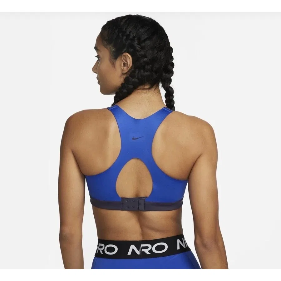 Спортивный бюстгальтер с высокой поддержкой и поролоновыми чашками Dri-Fit Alpha Nike, Синий