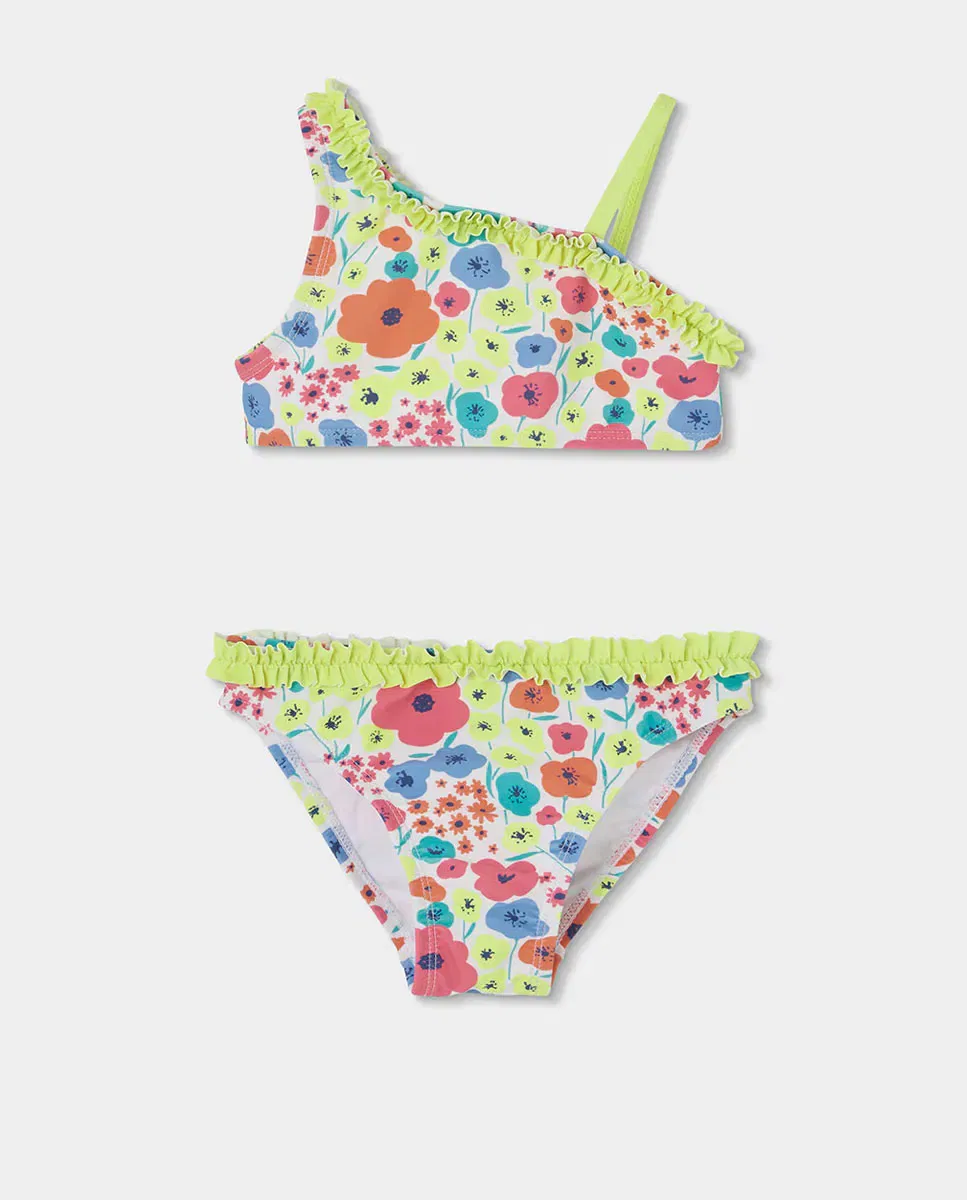 Детский бикини для девочек с принтом Bikini Boboli, Amarillo Flúor