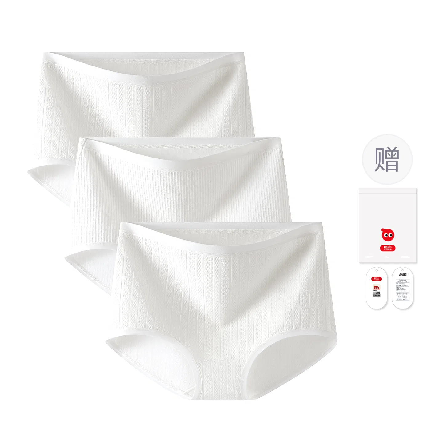 Детские трусы для девочек хлопковые Red bean, Oatmeal Cotton + Small Check + Oatmeal Cotton