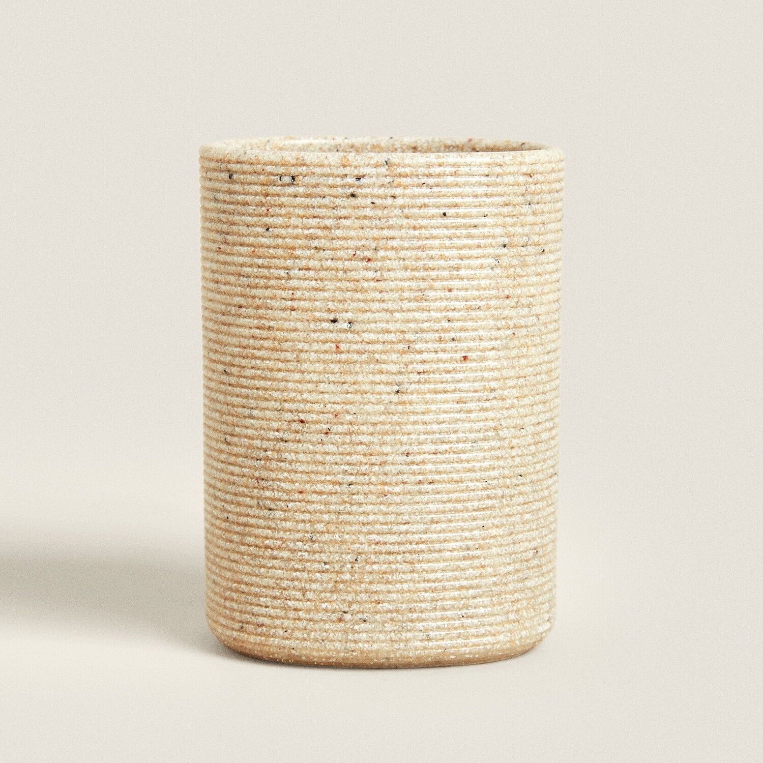 

Стакан Zara Home Striped Resin Tumbler, бежевый