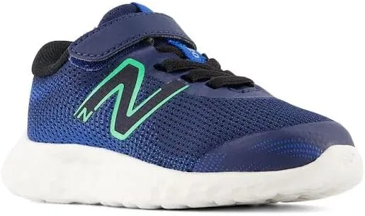 Детские кроссовки для девочек с банджи-шнуровкой New Balance, Nb Navy/Lime Leaf — фото 4