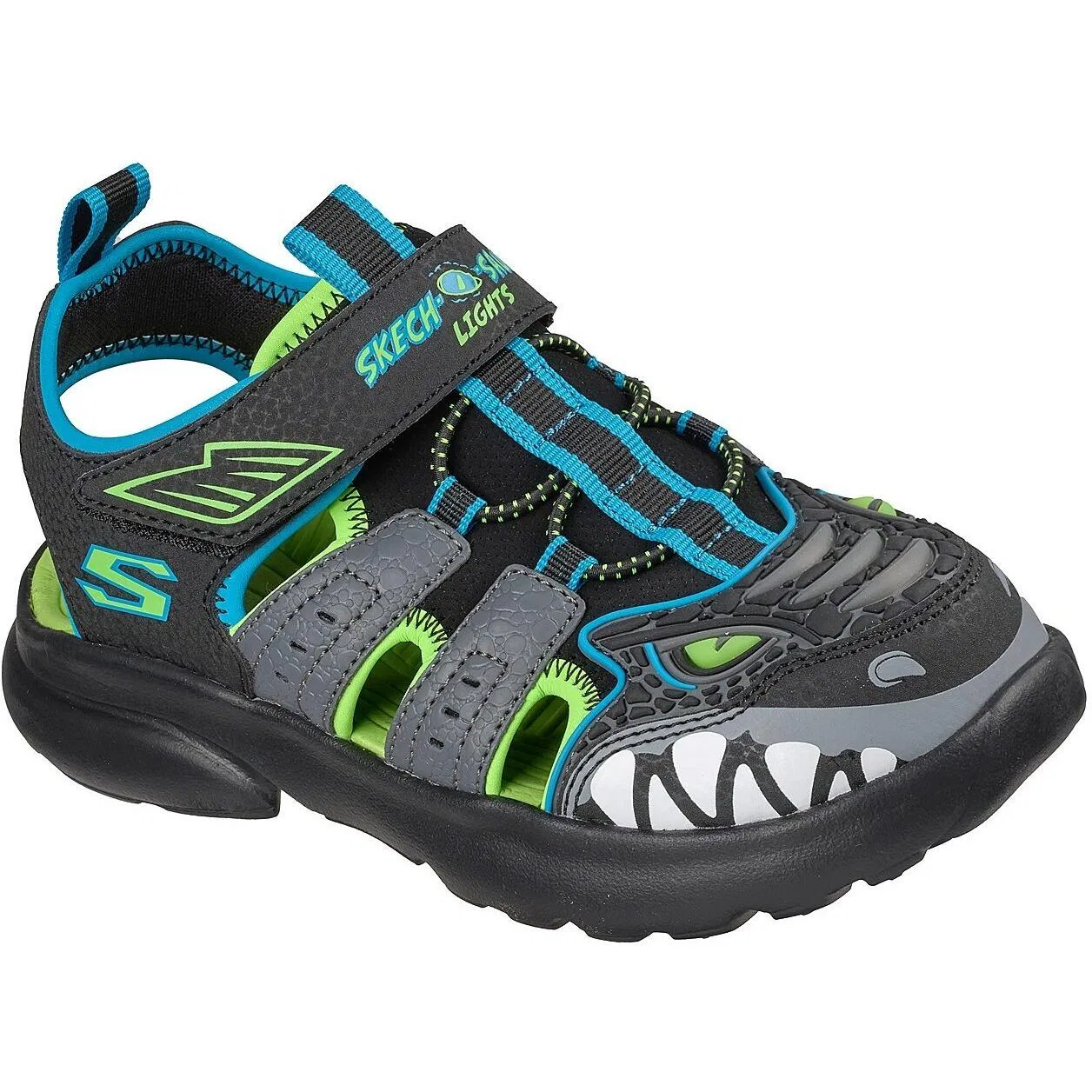 Детские сандалии с закрытым носком Skechers Razor Splash-raptor Quest, Schwarz