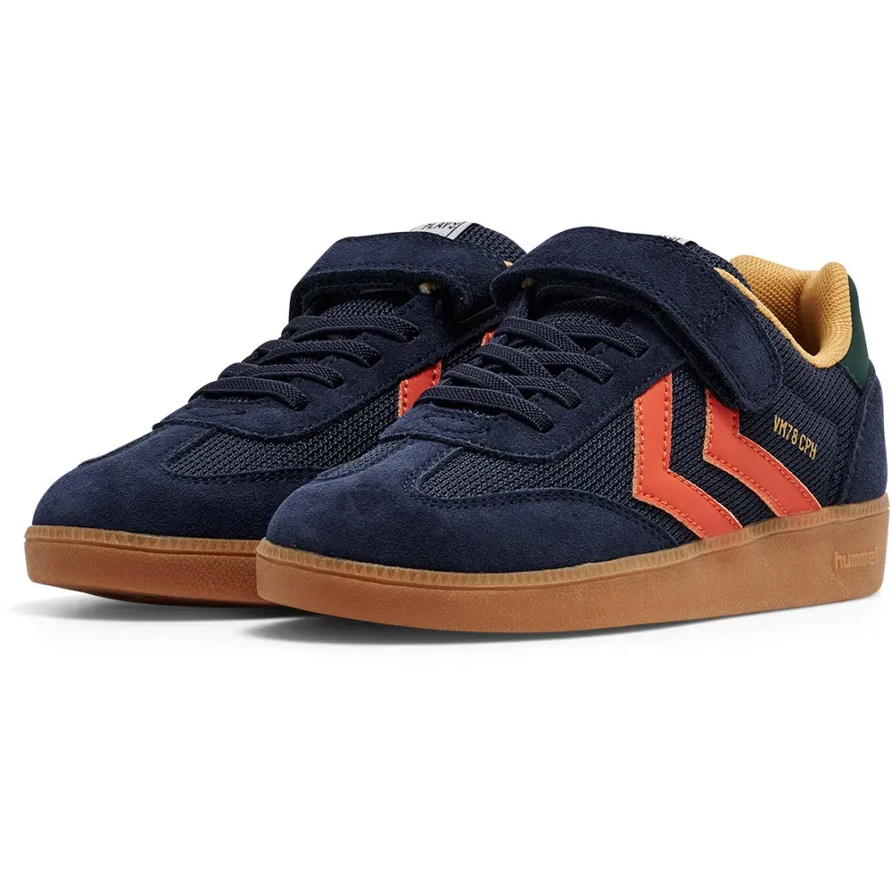 Детские кроссовки для девочек с липучкой Hummel VM78 CPH, Blue — фото 2