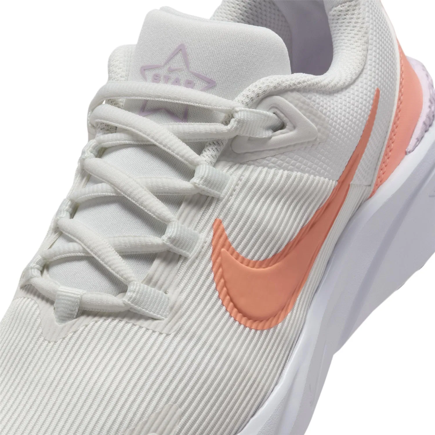 Детские кроссовки для мальчиков с амортизацией NIKE Star Runner 4, Summit White Apricot Agate Whi — фото 2