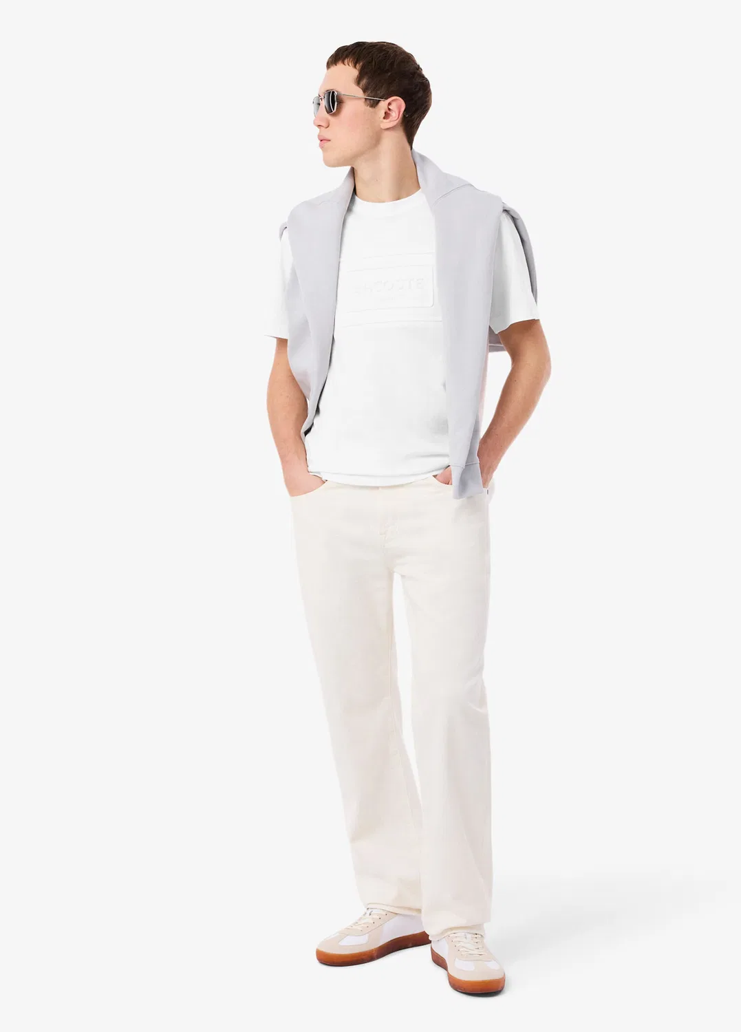 Футболка Classic Fit Lacoste, белый — фото 4