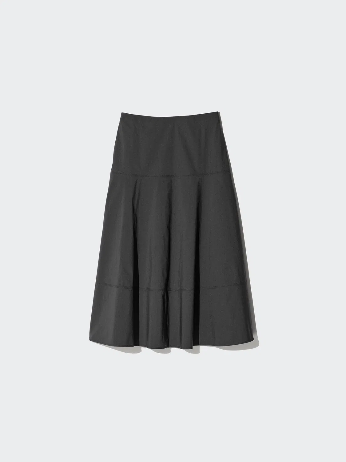 Юбка Uniqlo, круглая, из хлопка и нейлона, бежевый — фото 3