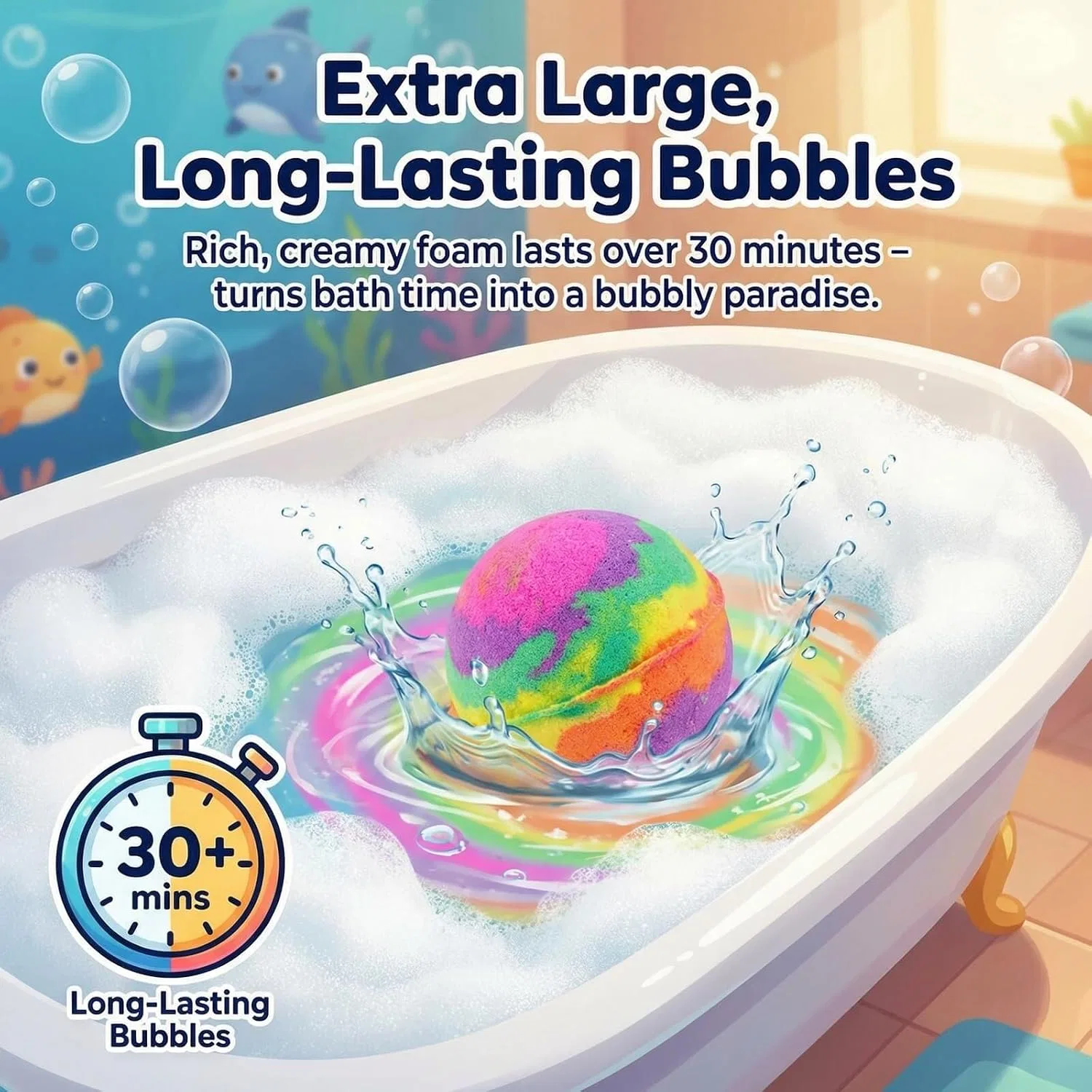 Бомбочки для ванны с игрушками, 12 шт, Миндаль Generic — фото 3