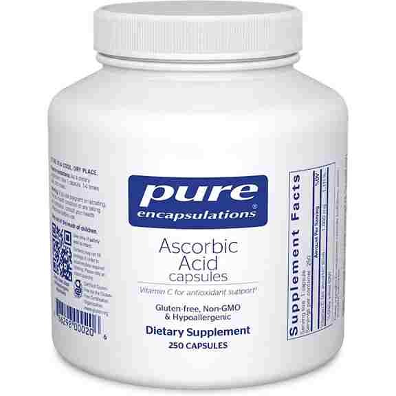 

Витамин С Pure Encapsulations Ascorbic Acid, 250 капсул