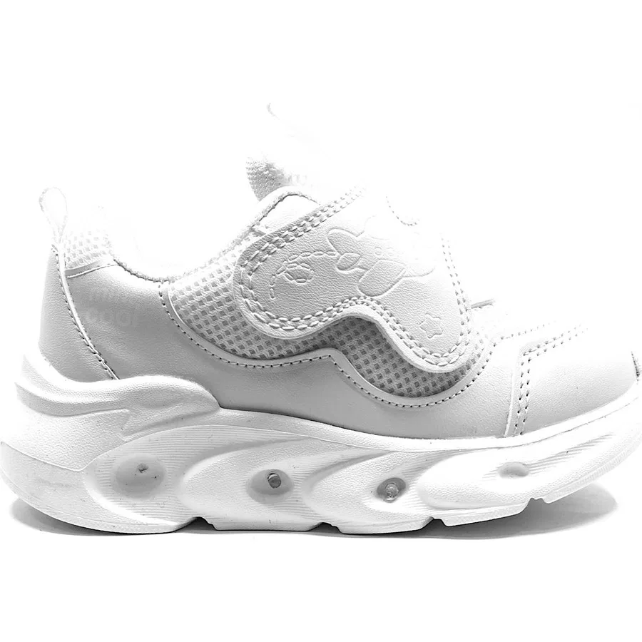 Детские ортопедические спортивные туфли с подсветкой Aida Cool, Белый