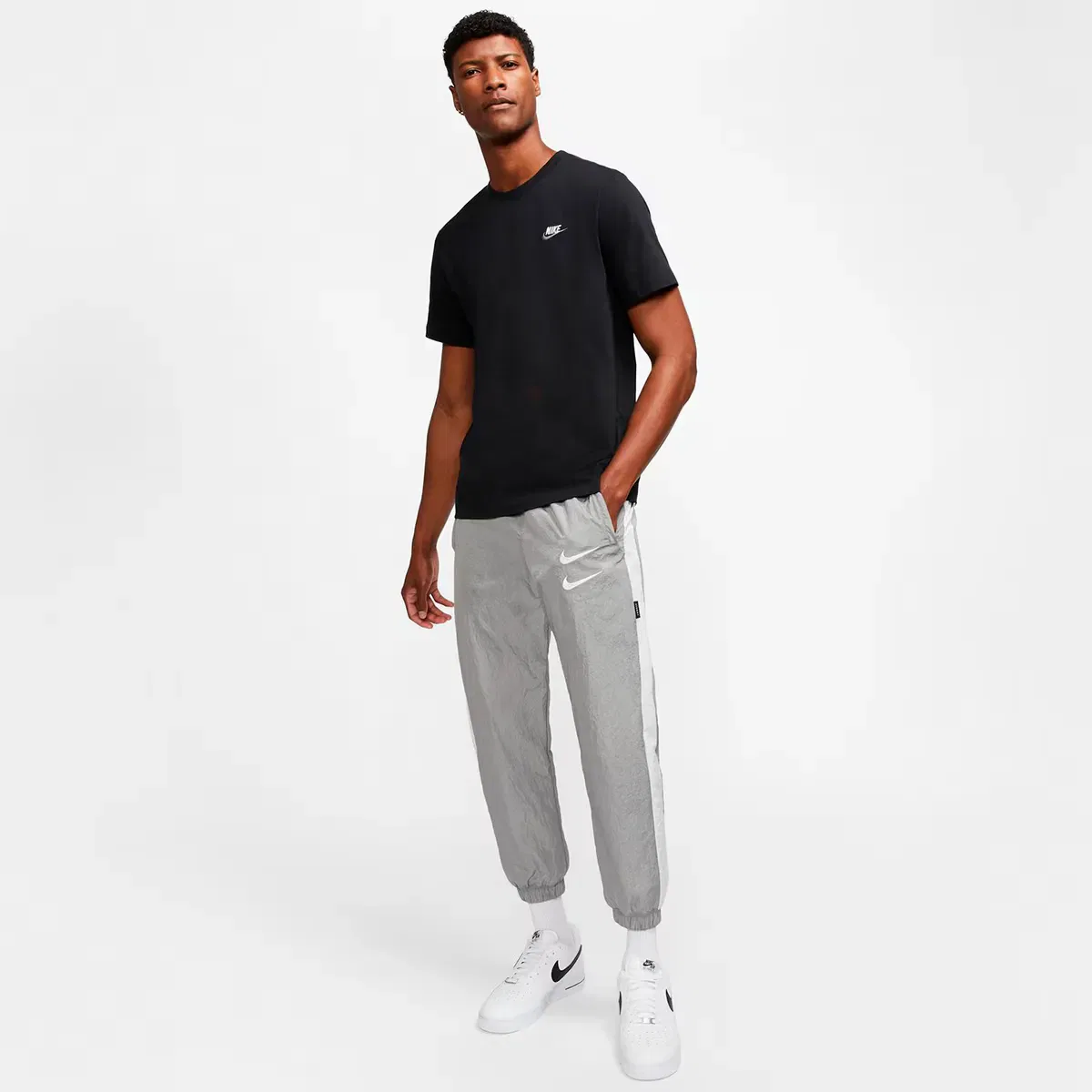 Мужская футболка хлопковая Nike, Negro — фото 4