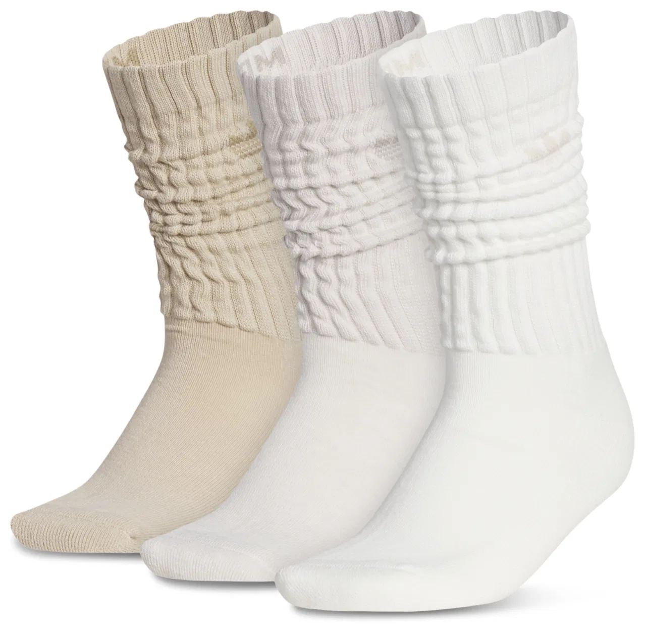 Носки женские Scrunch 3 Pack Crew Adidas, цвет Tan/Tan