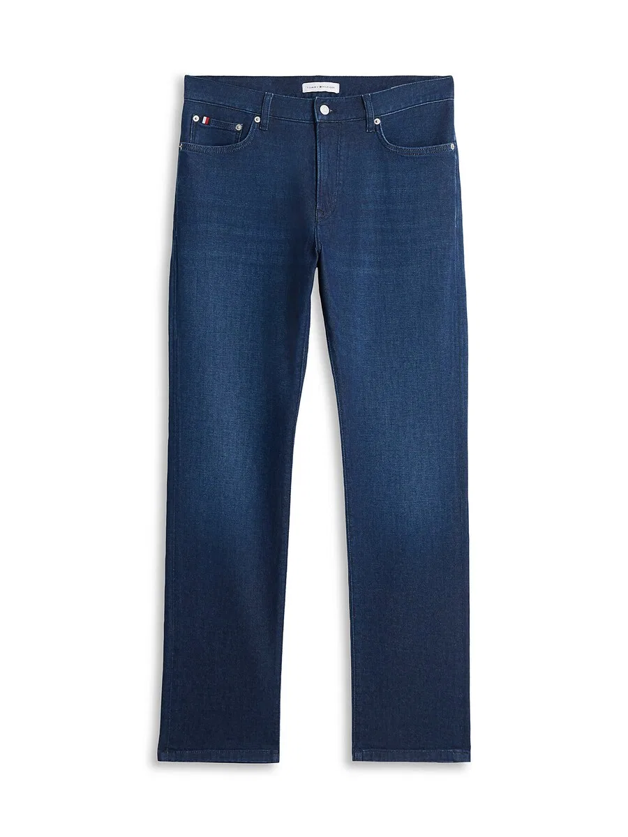 Джинсы TOMMY HILFIGER Slim fit 'Denton' темно-синего цвета