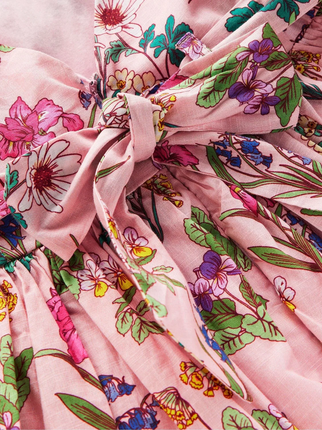Платье миди с вышивкой, модель Pink Bow Back Boden, розовый — фото 4