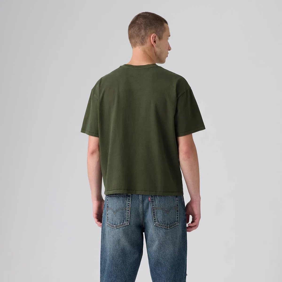 Свободная футболка с коротким рукавом Levi's, Sheen Wash Rosin - Green — фото 4