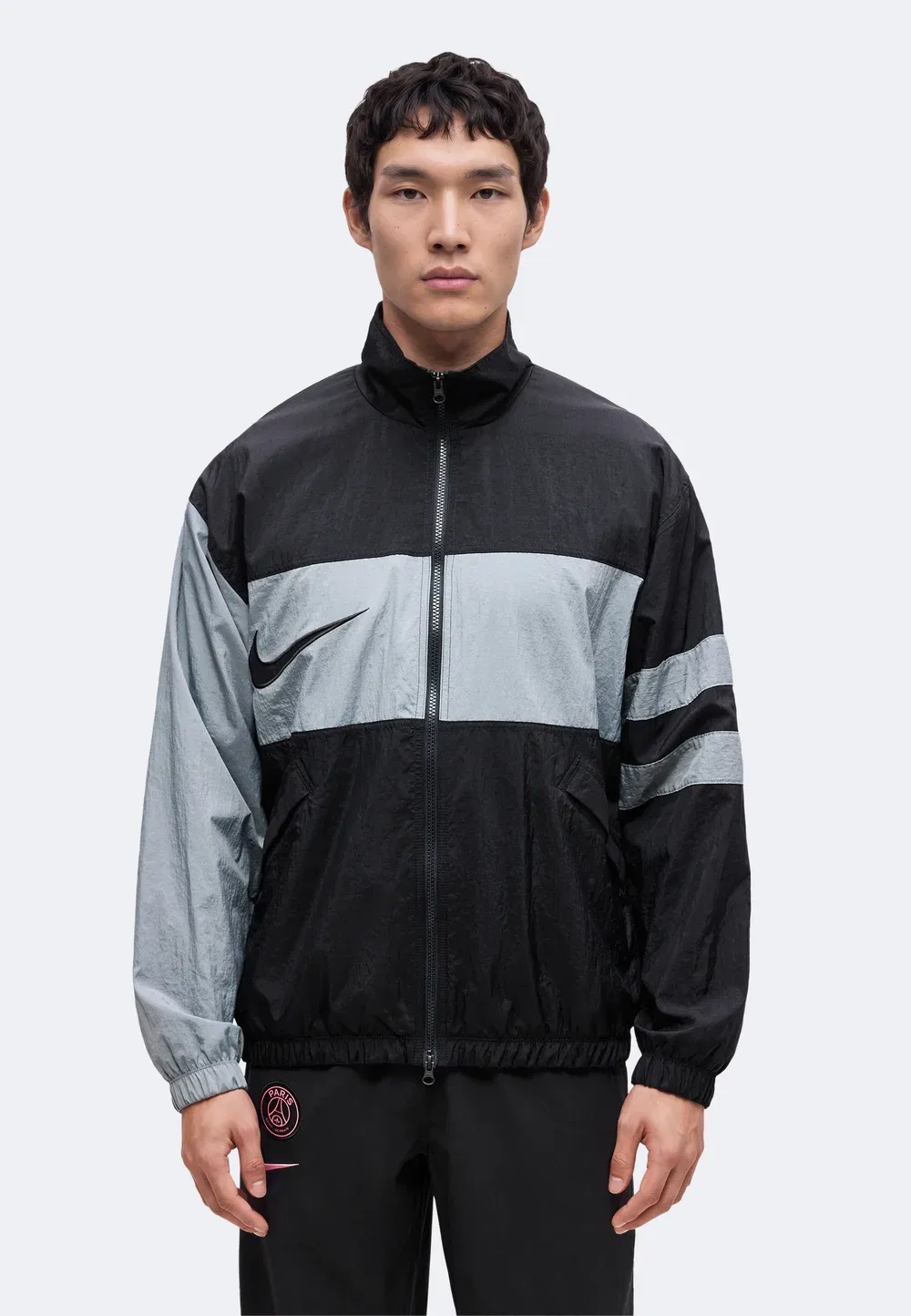 Мужская футбольная спортивная куртка - тренировочная куртка Nike Performance, Black/Cool Grey