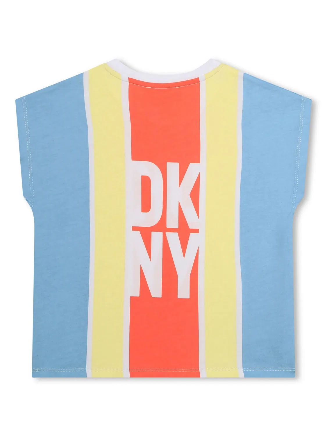 Рубашка-поло с полосками из хлопка DKNY, синий — фото 2