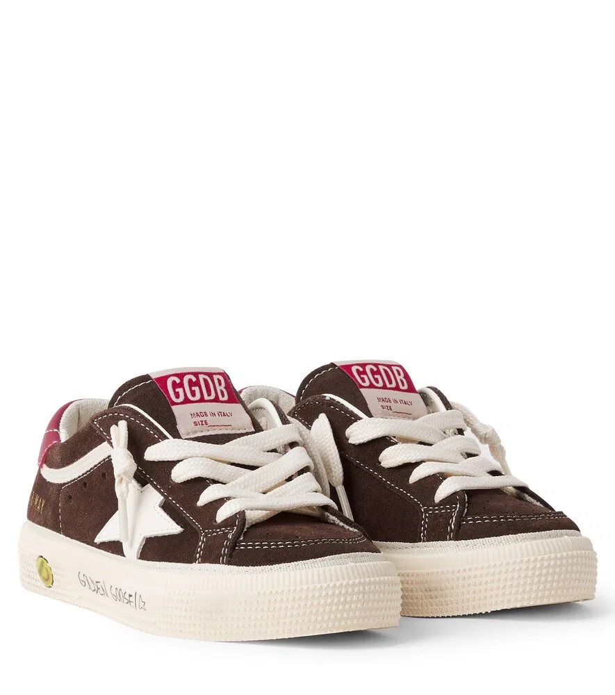 Замшевые кроссовки May Golden Goose Kids, коричневый