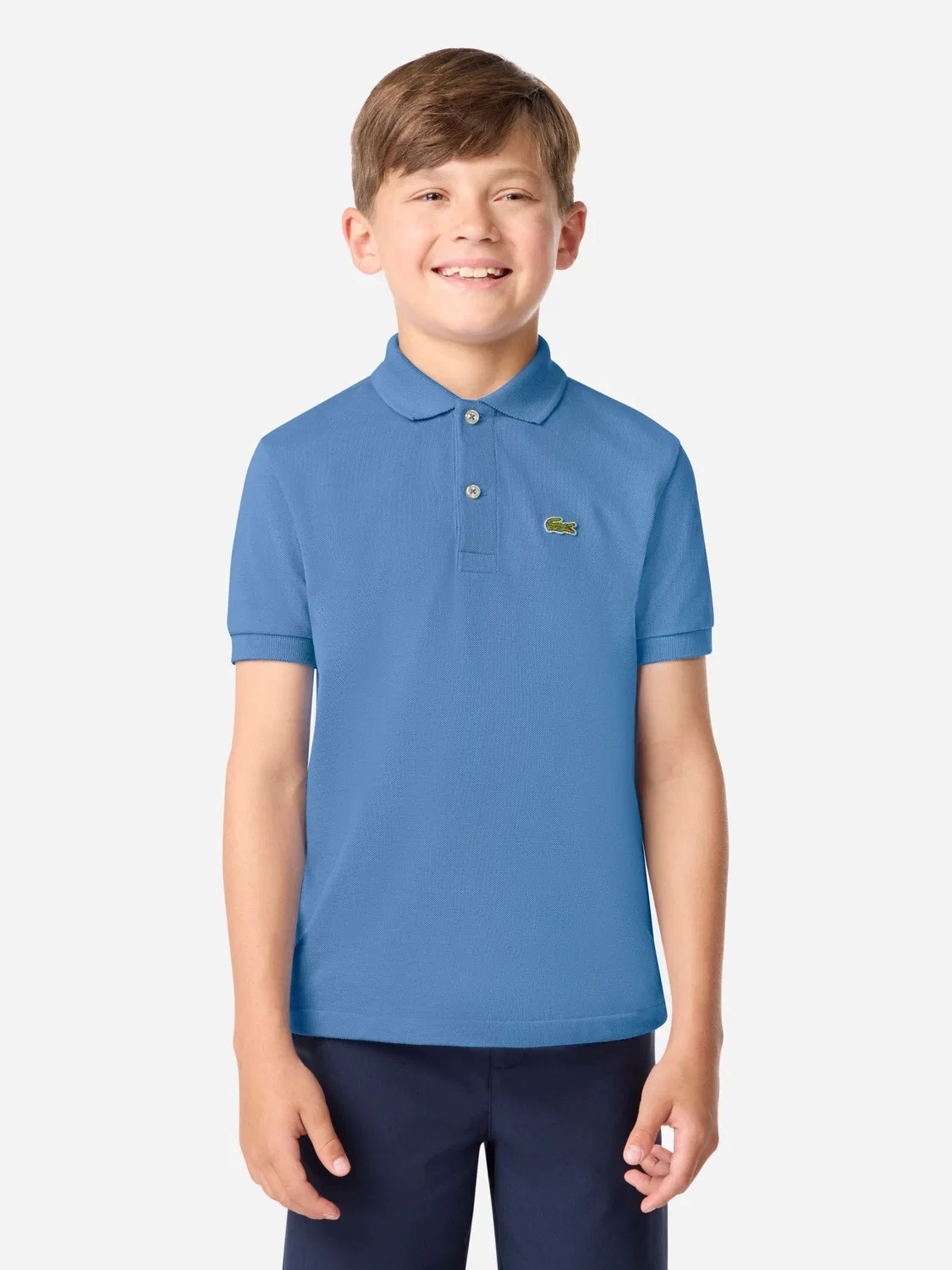 Поло Lacoste Blue Petit Pique с коротким рукавом, синий