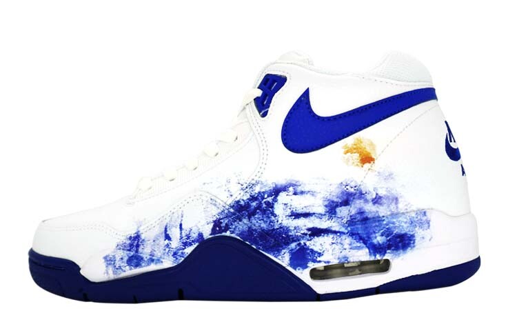 

Кроссовки Nike Flight Legacy Vintage Basketball Shoes Men Mid-top Blue, белый