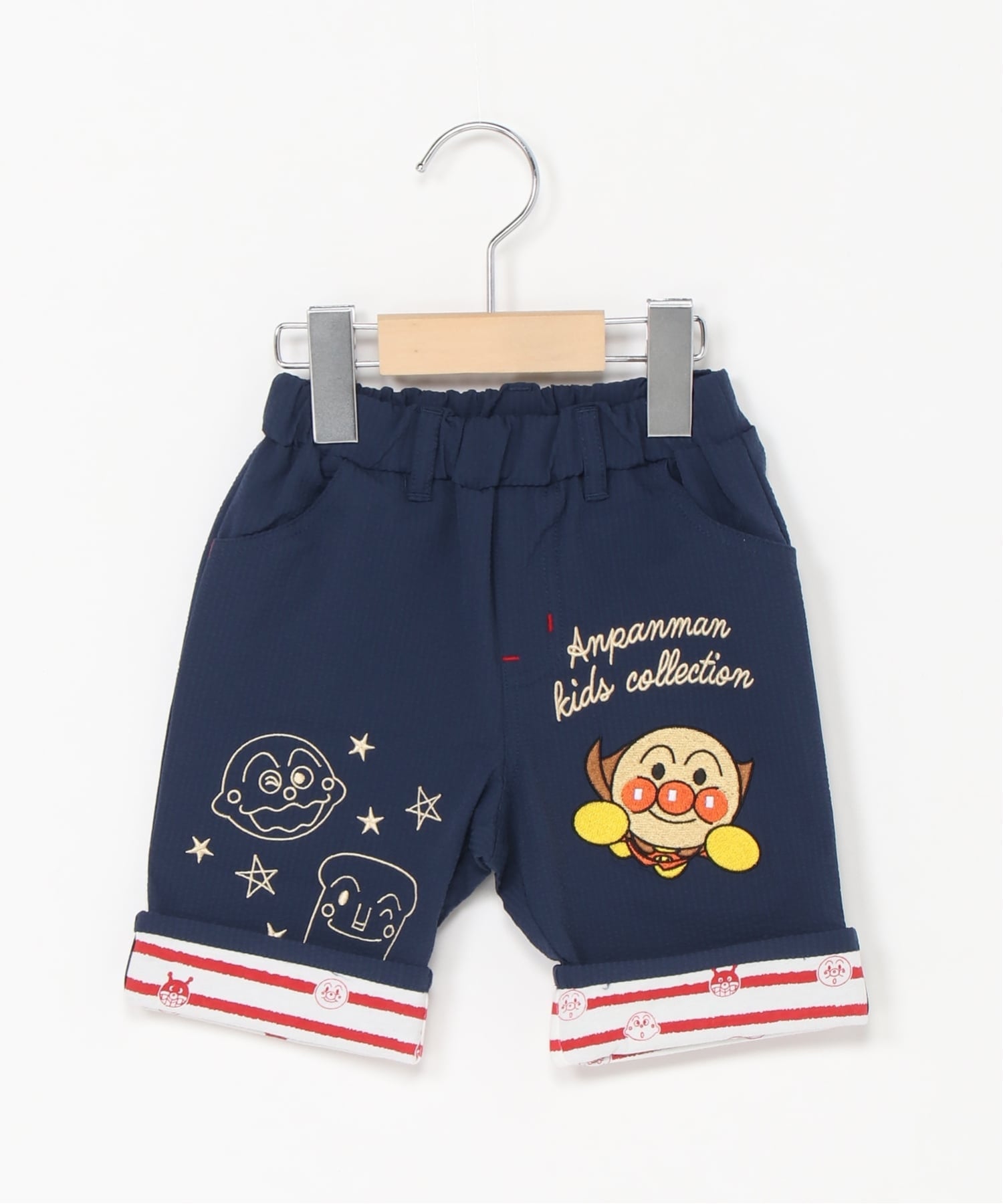 Детская коллекция ANPANMAN / (K) Полосатые штанины со складками Anpanman Kids Collection, Navy