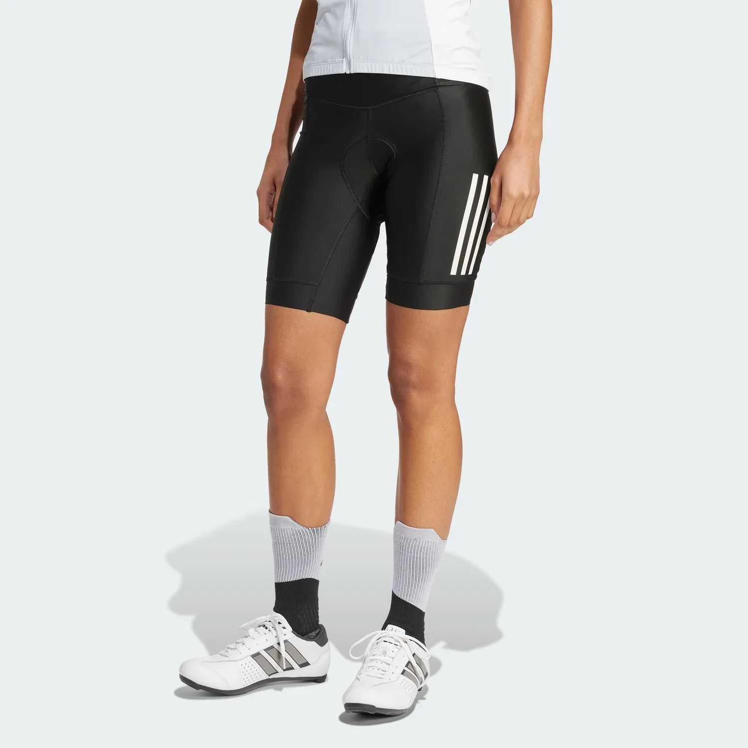 Женские велошорты с подкладкой и полосами 3-Stripes adidas, черный