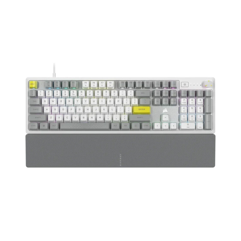 

Проводная игровая клавиатура Corsair K70 CORE SE RGB, MLX Red, белый/серый, английская раскладка
