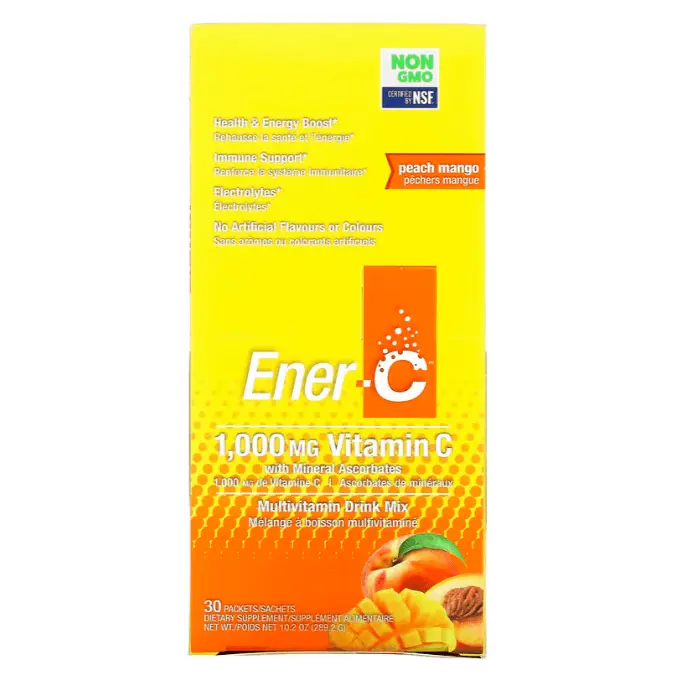 

Витамин C со вкусом персика и манго Ener-C 1000 мг, 30 пакетиков