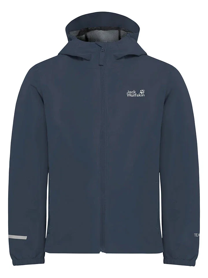 Куртка дождевик с капюшоном модель Flaze Jack Wolfskin, темно-синий — фото 4