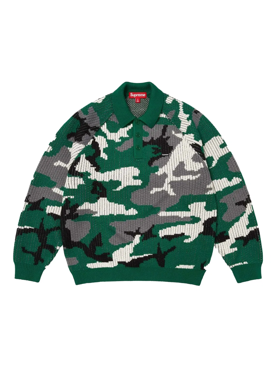 Рубашка-поло Small Box зеленая Supreme, зеленый
