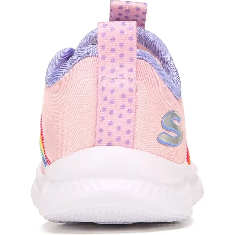 Детские кроссовки с эластичной шнуровкой Infant Flex Blast Skechers, Розово-разноцветный — фото 4