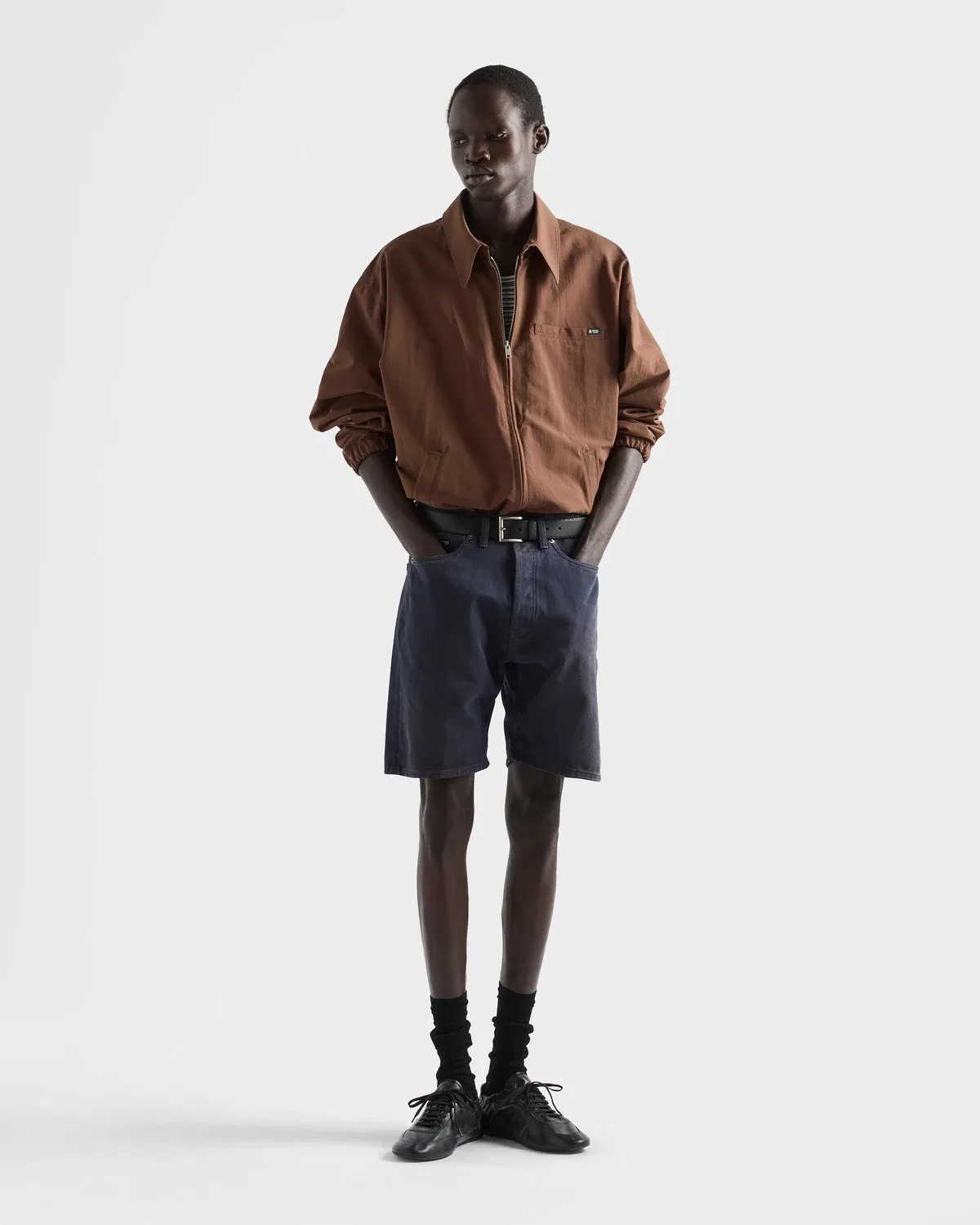 Шорты-бермуды джинсовые Prada, синий — фото 2