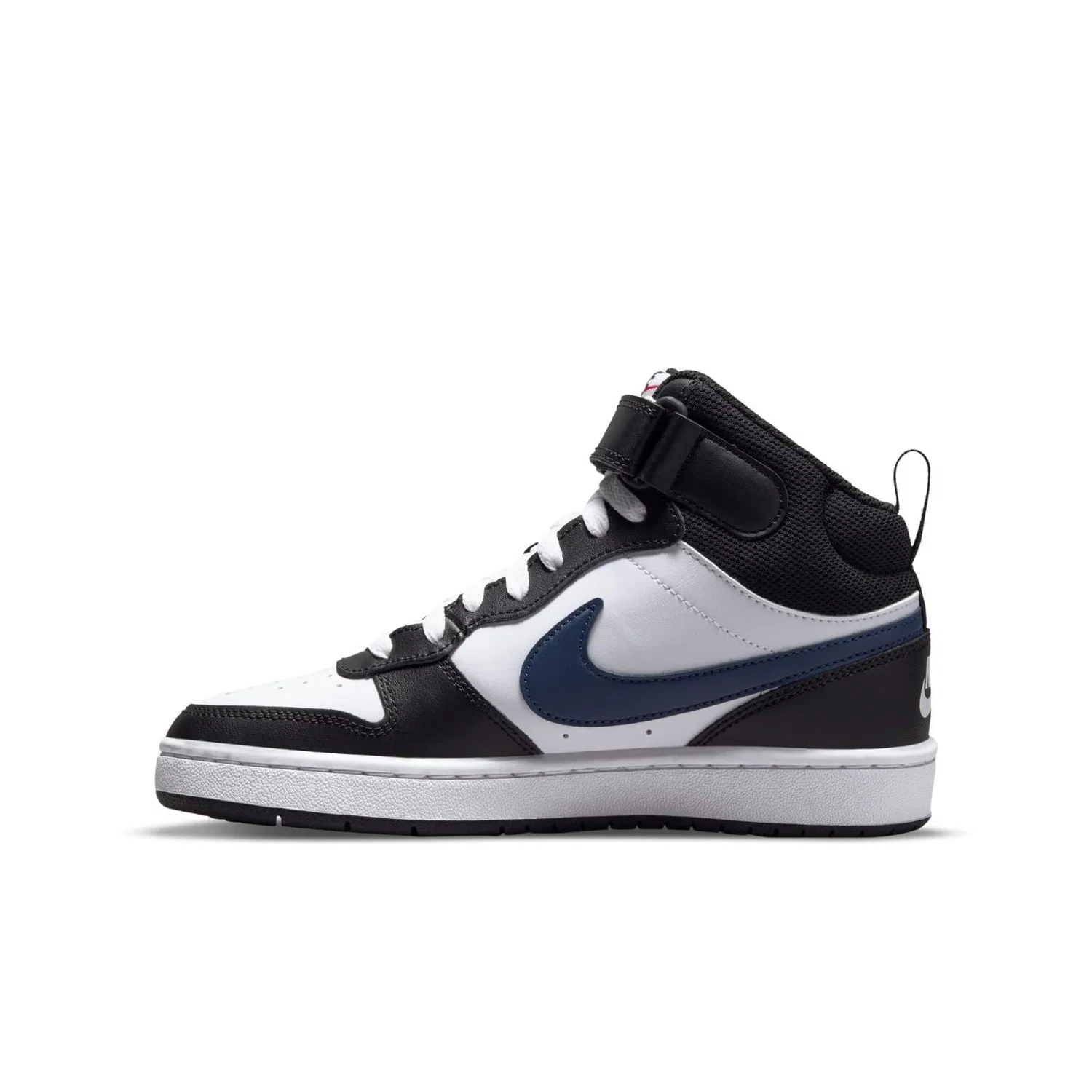 Детские кроссовки высокие Nike Court Borough Mid 2, White University Red White Bla — фото 4