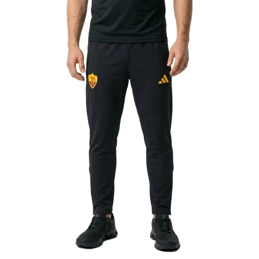 Мужские спортивные брюки с принтом AS Roma Tiro Travel Adidas, Black — фото 2
