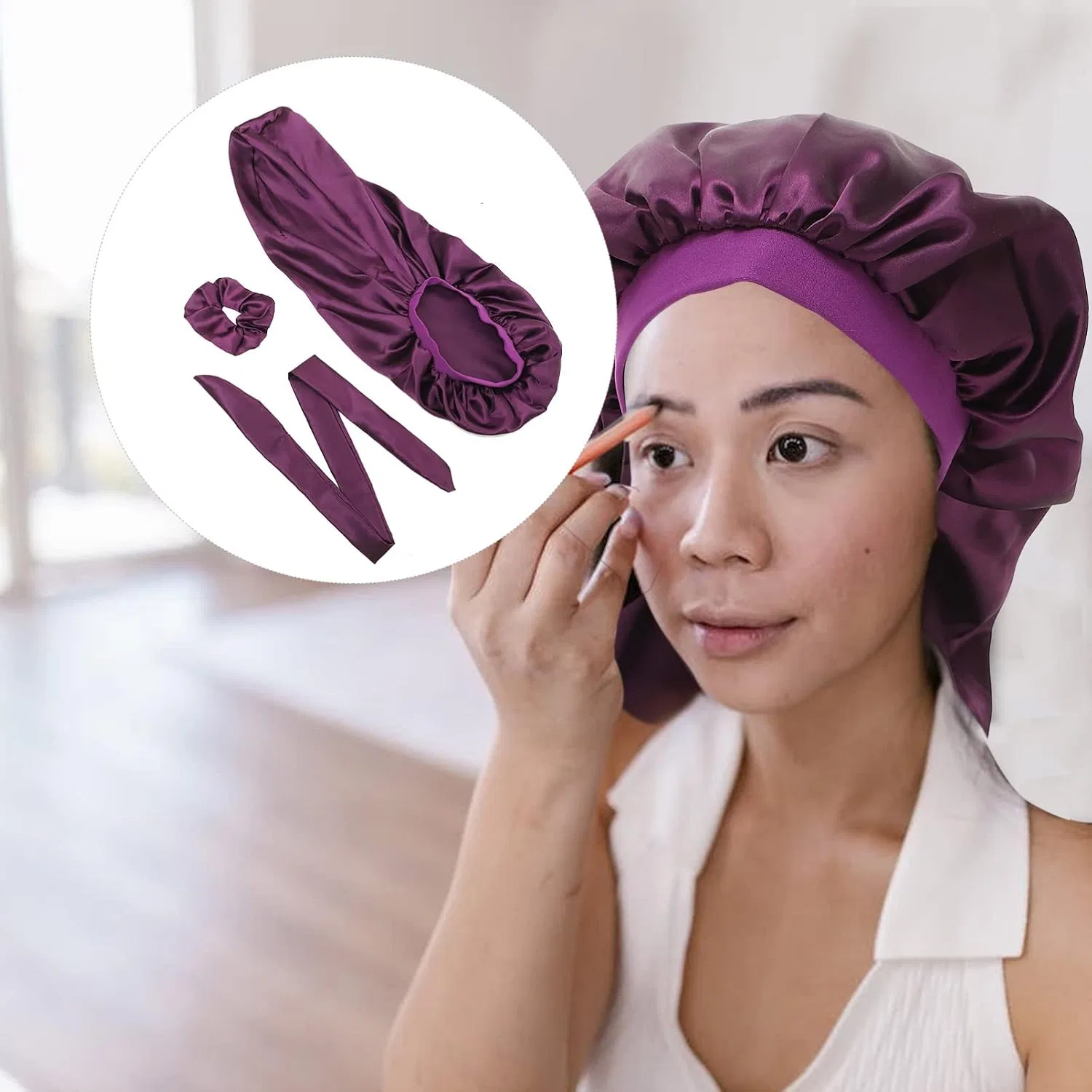 Шапочка для душа Satin Hat, фиолетовый Dearmamy — фото 4