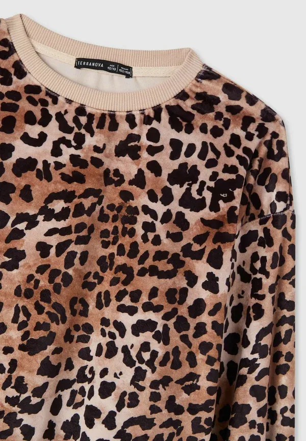 Худи с принтом Animal print Fantasia Terranova, Var Beige, бежевый — фото 3