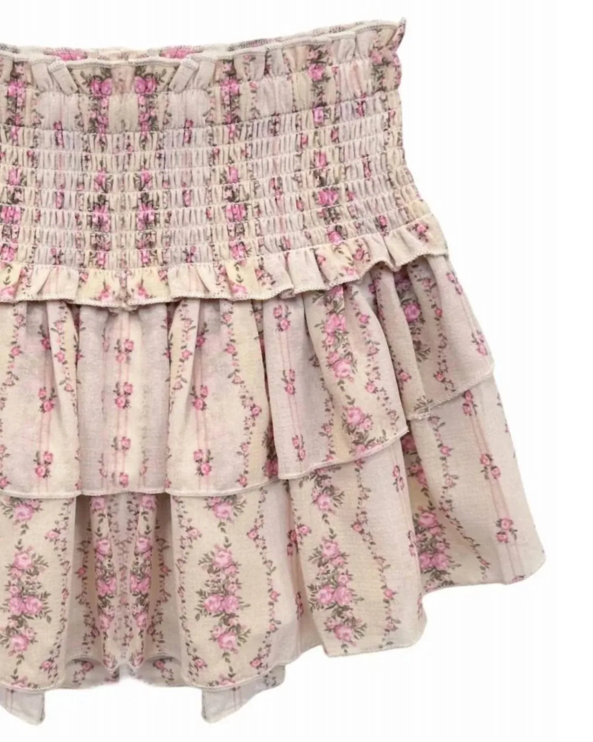 Детская юбка с цветочным принтом на кулиске Bianca KatieJnyc, Light Pink — фото 2