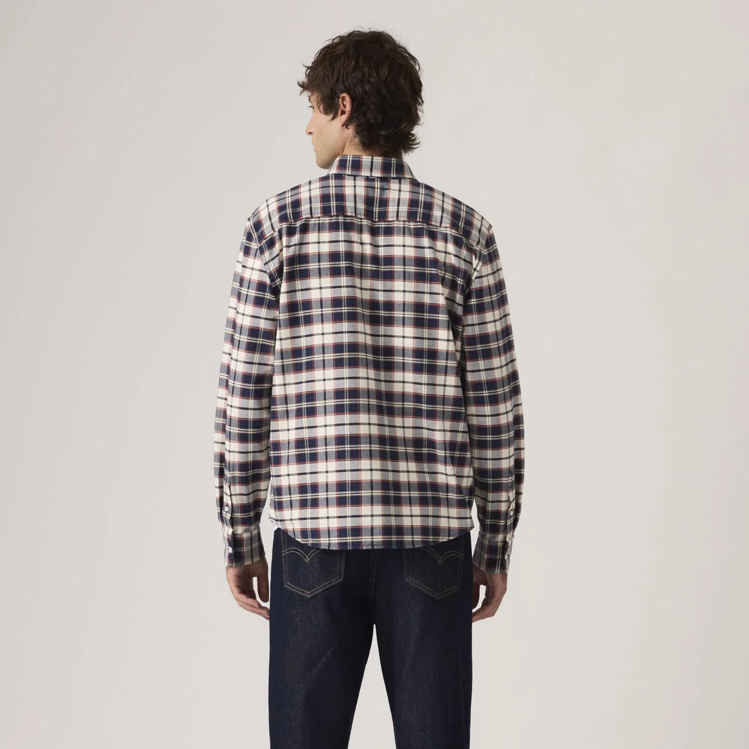 Мужская рубашка с длинным рукавом Levi's, Atila Bl Plaid Dress — фото 3