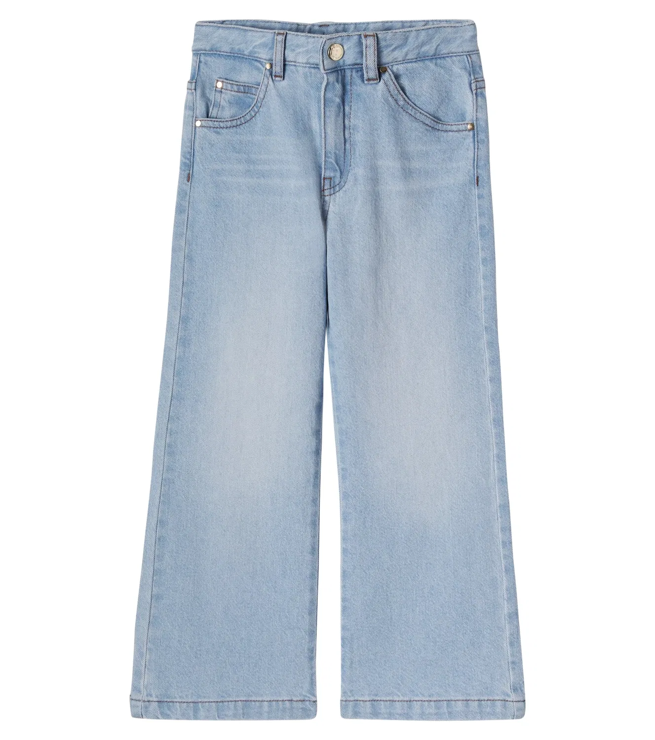 Джинсы с высокой посадкой Chloé Kids, синий