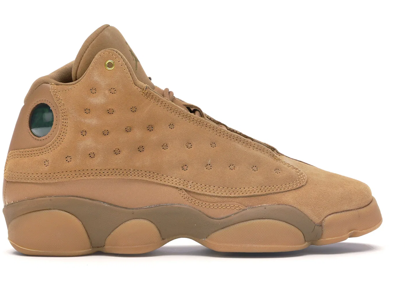 Детские кроссовки для мальчиков с замшевым верхом Jordan 13 Retro, Elemental Gold/Baroque Brown-Gum Yellow