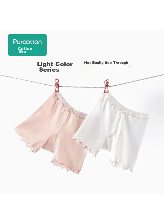 Шорты защитные хлопковые для девочек Purcotton, белый