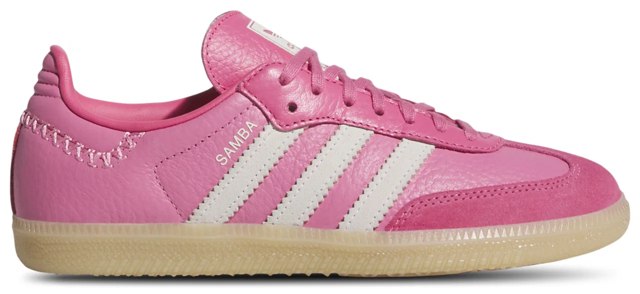 Кроссовки для девочек Samba Adidas, цвет Off White/Bliss Pink/Bliss Pink